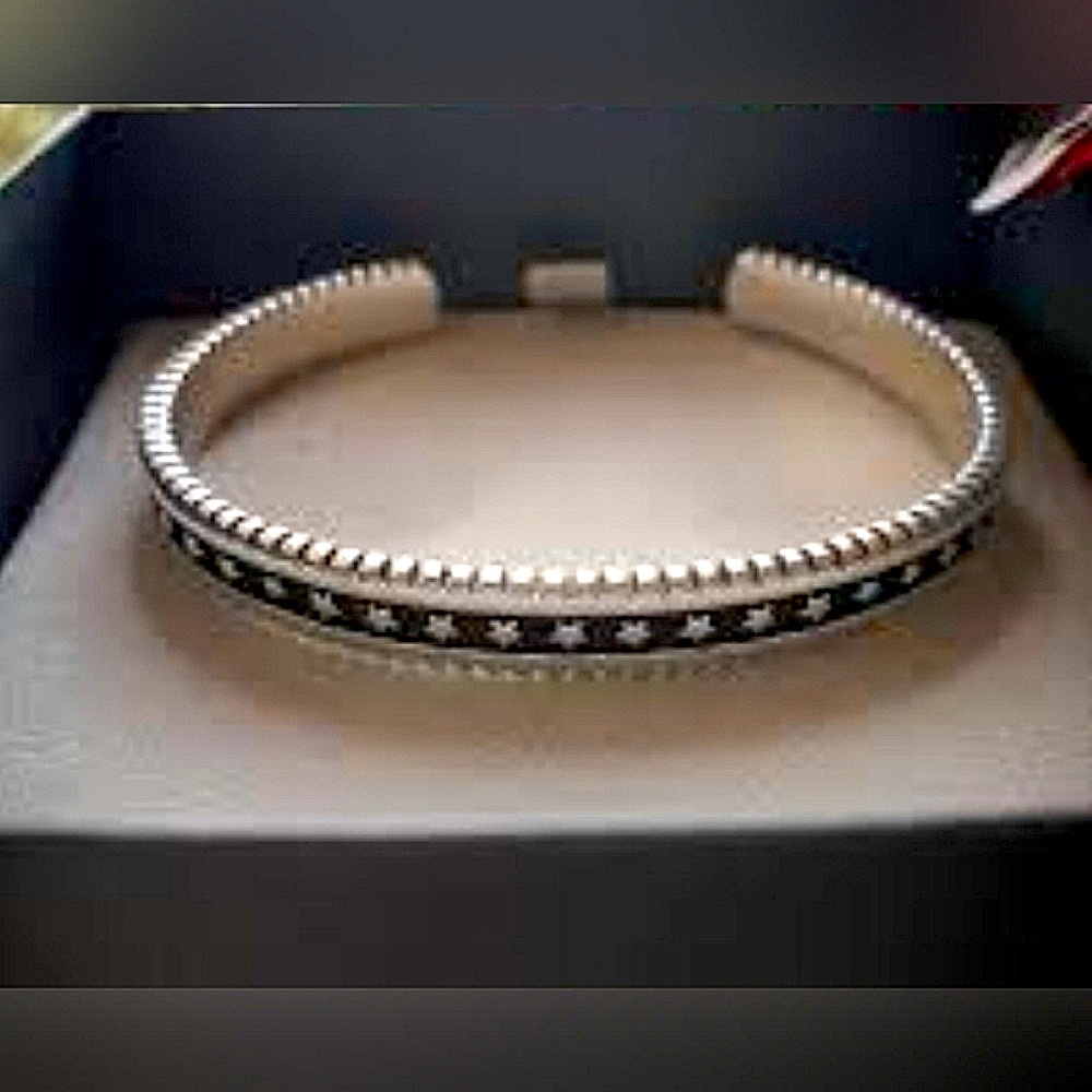 Solid Engraved Star Bracelet | 925 Sterling Silver